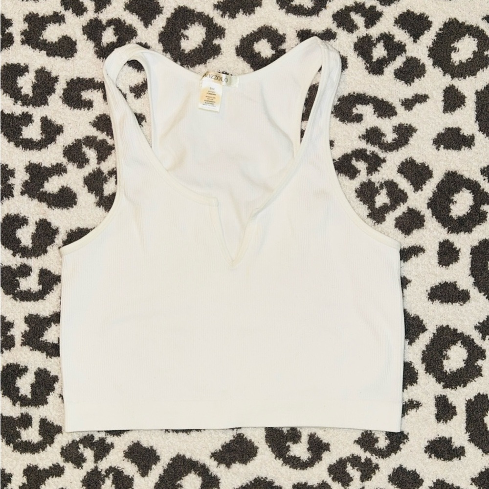 Brand White Crop Top